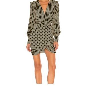 L'Academie Black and Gold Long Sleeve Dress